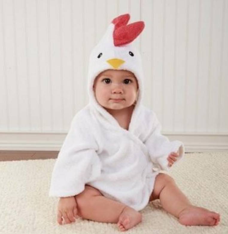 Cartoon Animal Hooded Baby Bath Towel